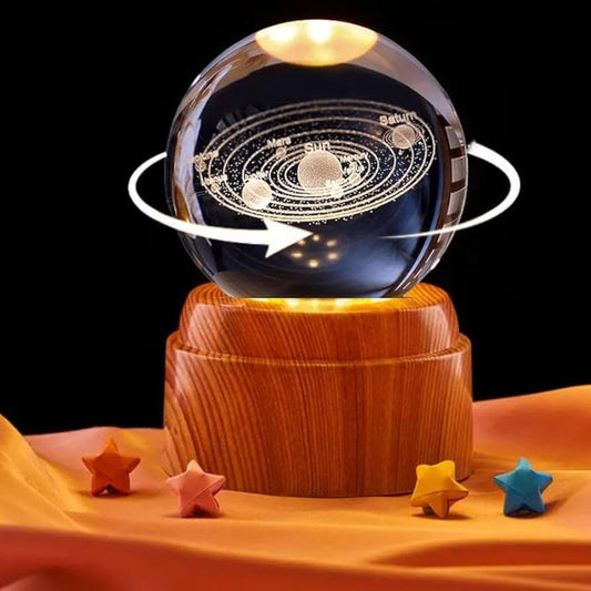 1. Crystal Ball LED Night Light Decorative USB Lamp