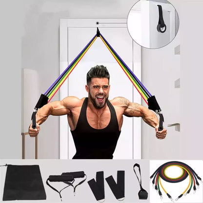 Premium Resistance Bands Set – Full Body Home Workout Kit (10–110lbs)