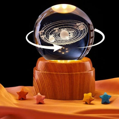 1. Crystal Ball LED Night Light Decorative USB Lamp