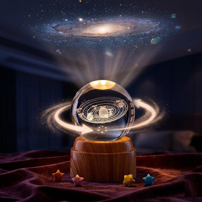 1. Crystal Ball LED Night Light Decorative USB Lamp