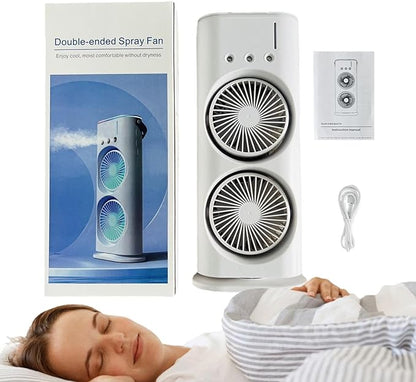 Portable Mist Fan with LED Lights | USB Rechargeable