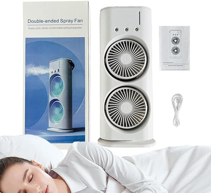 Portable Mist Fan with LED Lights | USB Rechargeable