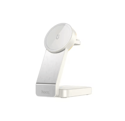 Hoco CQ3 3-in-1 Magnetic Wireless Charger – Fast Charging Dock for iPhone, AirPods & Apple Watch