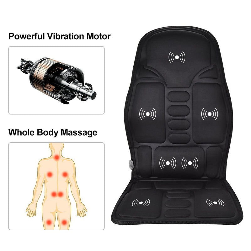 Full Body Seat Massage Topper with Heat – Home & Car Relaxation Cushion