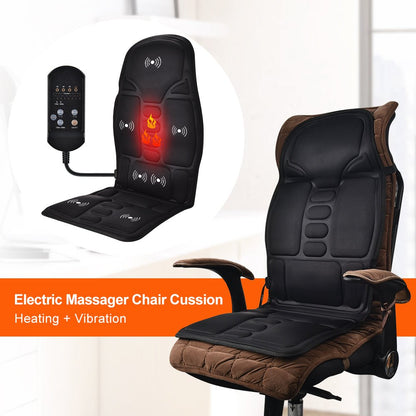 Full Body Seat Massage Topper with Heat – Home & Car Relaxation Cushion