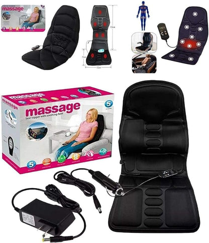 Full Body Seat Massage Topper with Heat – Home & Car Relaxation Cushion