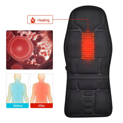 Full Body Seat Massage Topper with Heat – Home & Car Relaxation Cushion