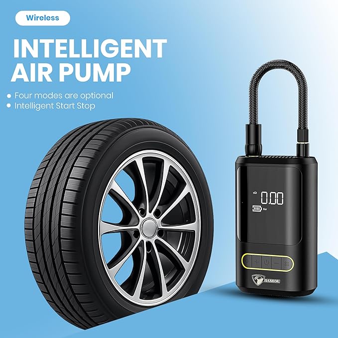 Portable Digital Air Compressor Tire Inflator – 150 PSI Wireless Air Pump with Digital Display