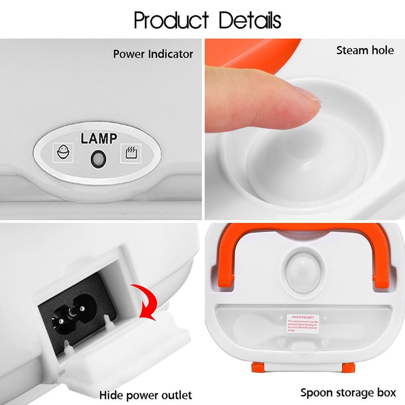 Portable Electric Heater Lunch Box – Food Warmer for Car & Travel