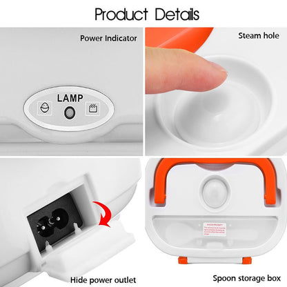 Portable Electric Heater Lunch Box – Food Warmer for Car & Travel