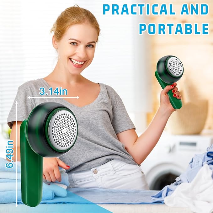 Rechargeable Electric Lint Remover – Portable Fabric Shaver with 6 Blades