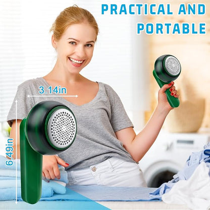 Rechargeable Electric Lint Remover – Portable Fabric Shaver with 6 Blades