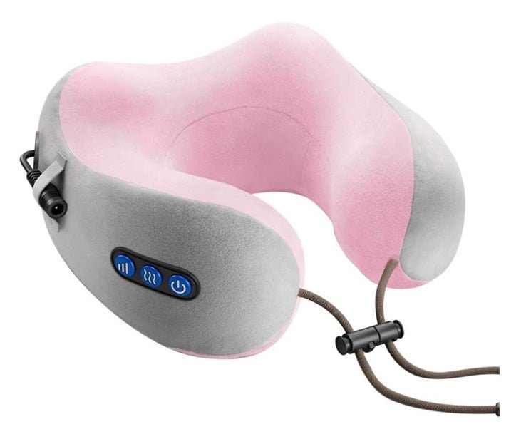 U-Shaped Massage Pillow – Heated Neck Massager for Travel & Stress Relief