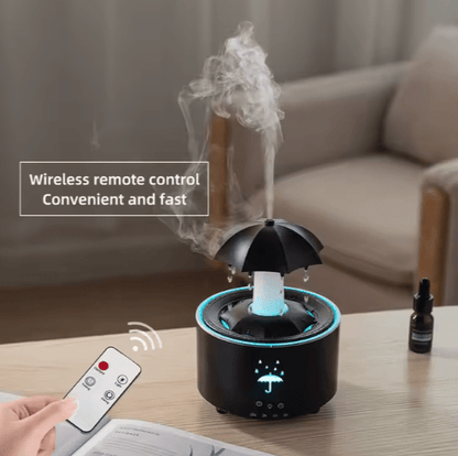 Water Drop Aroma Diffuser – Rainfall Humidifier with LED Lights & Essential Oil Aromatherapy