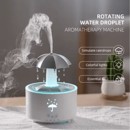 Water Drop Aroma Diffuser – Rainfall Humidifier with LED Lights & Essential Oil Aromatherapy